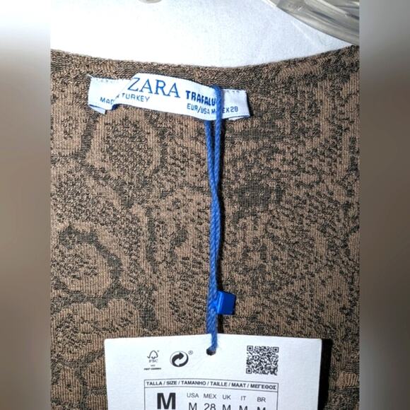 ZARA Trafaluc Snake Skin Print Bodycon Dress - Picture 3 of 5